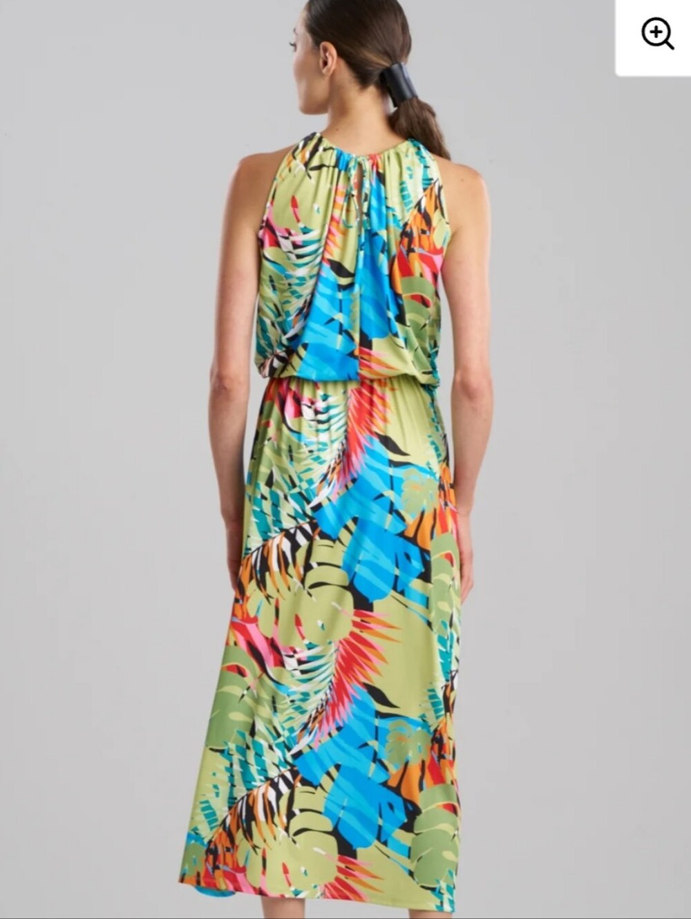 NWT, Natori, Tropical Print Sleeveless Maxi Dress - Green Multi